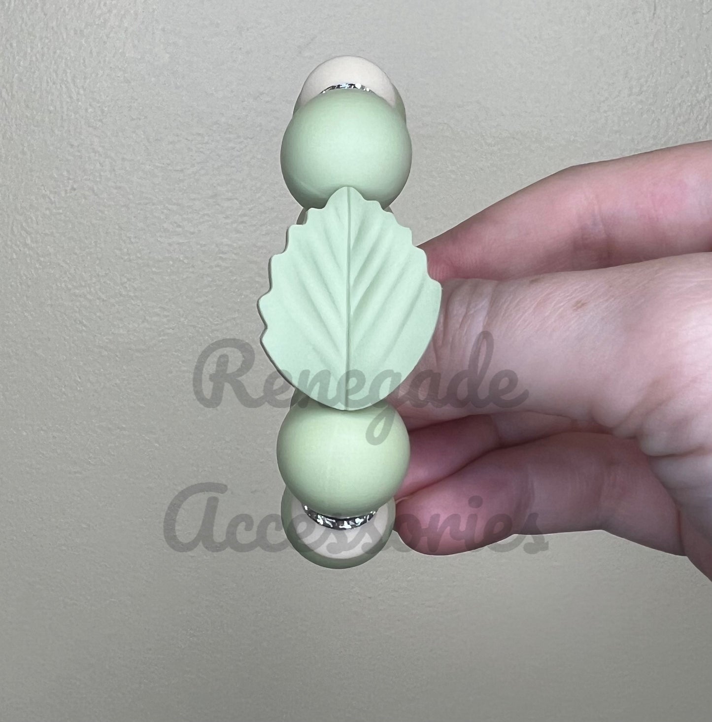 Silicone Charm - Sage Leaf