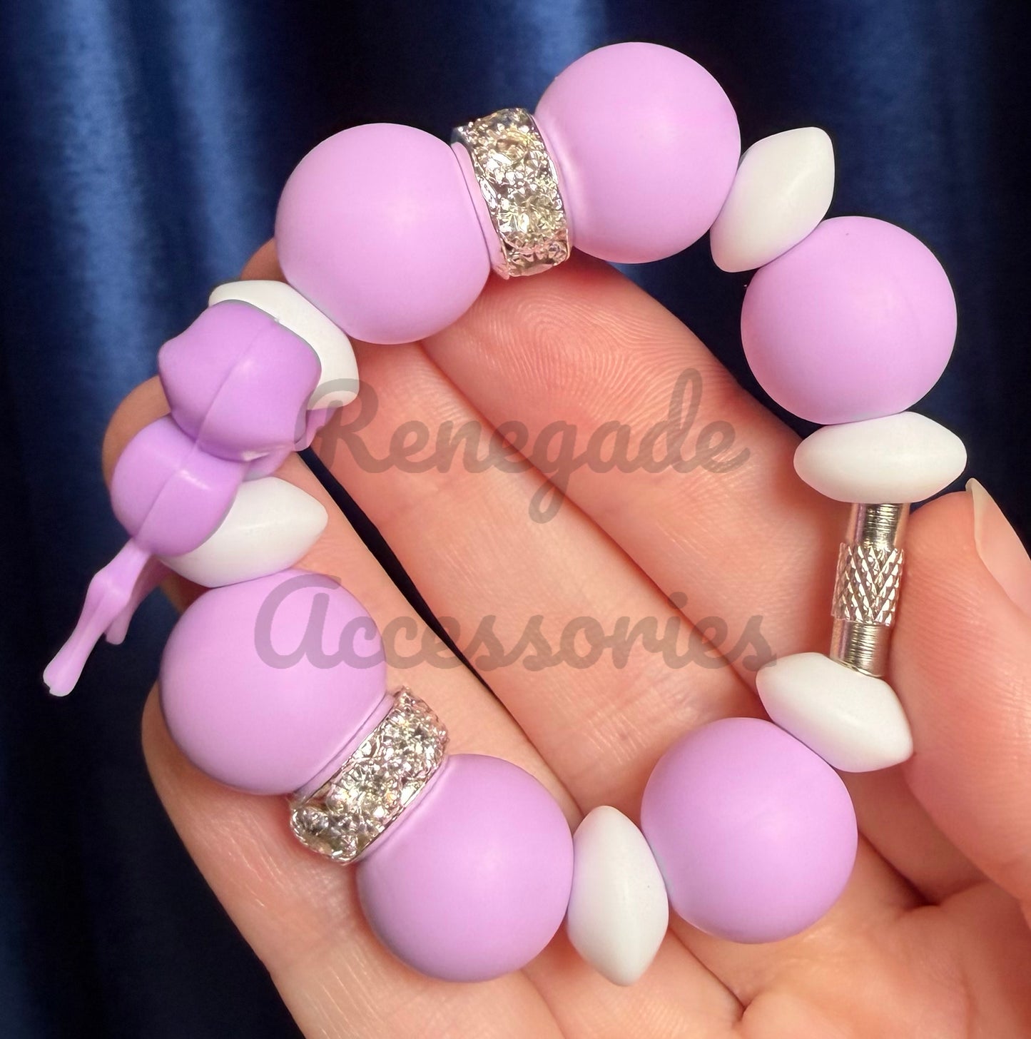 Silicone Charm - Purple Bow