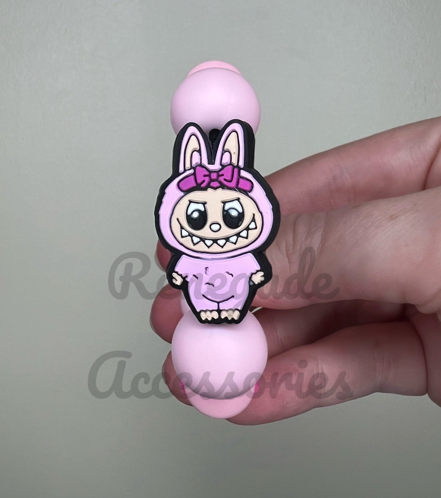 Silicone Charm - Bubu Pink Bow