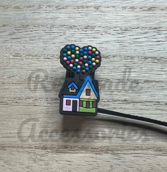 Straw Topper - Balloon House - Up