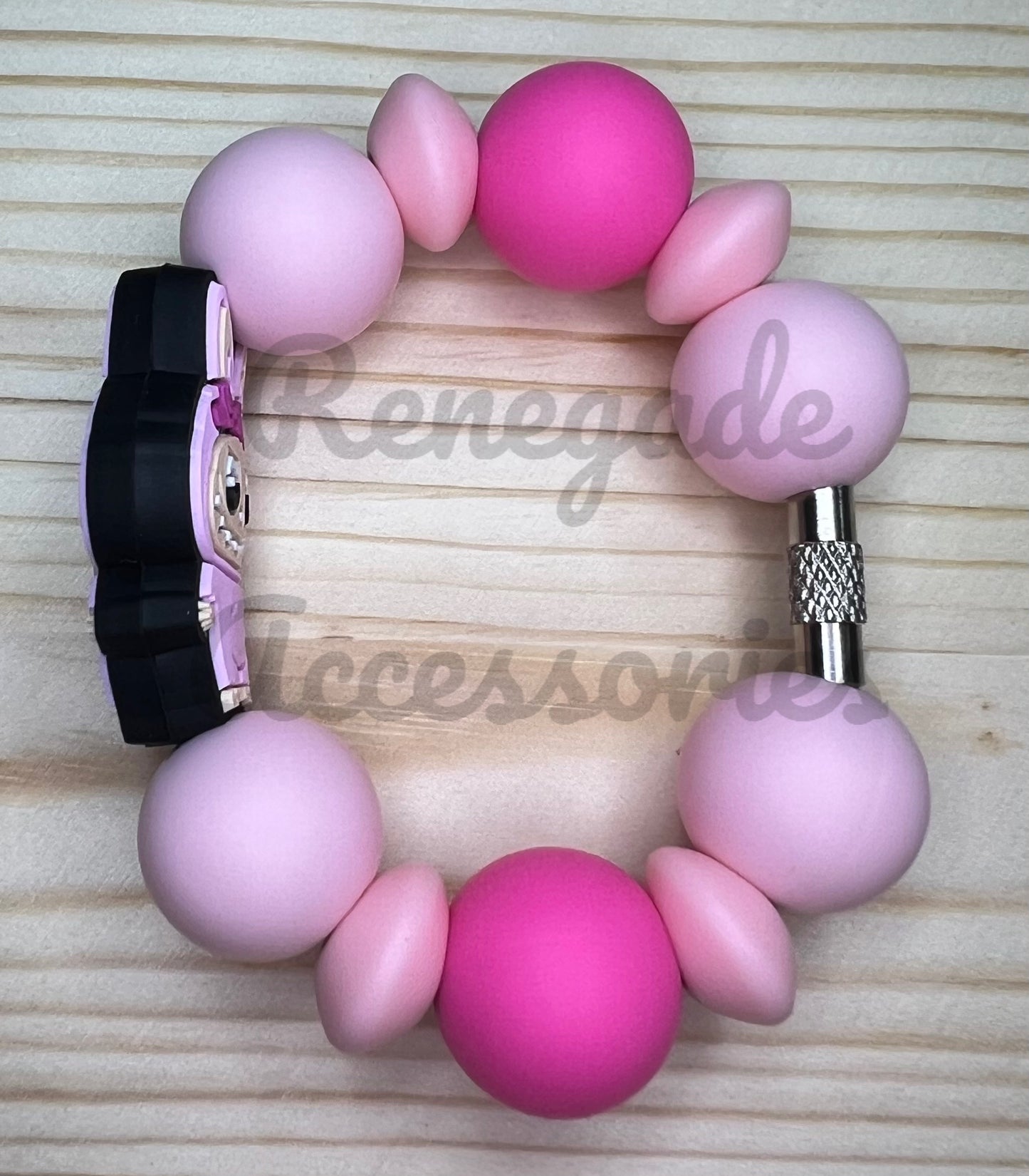 Silicone Charm - Bubu Pink Bow