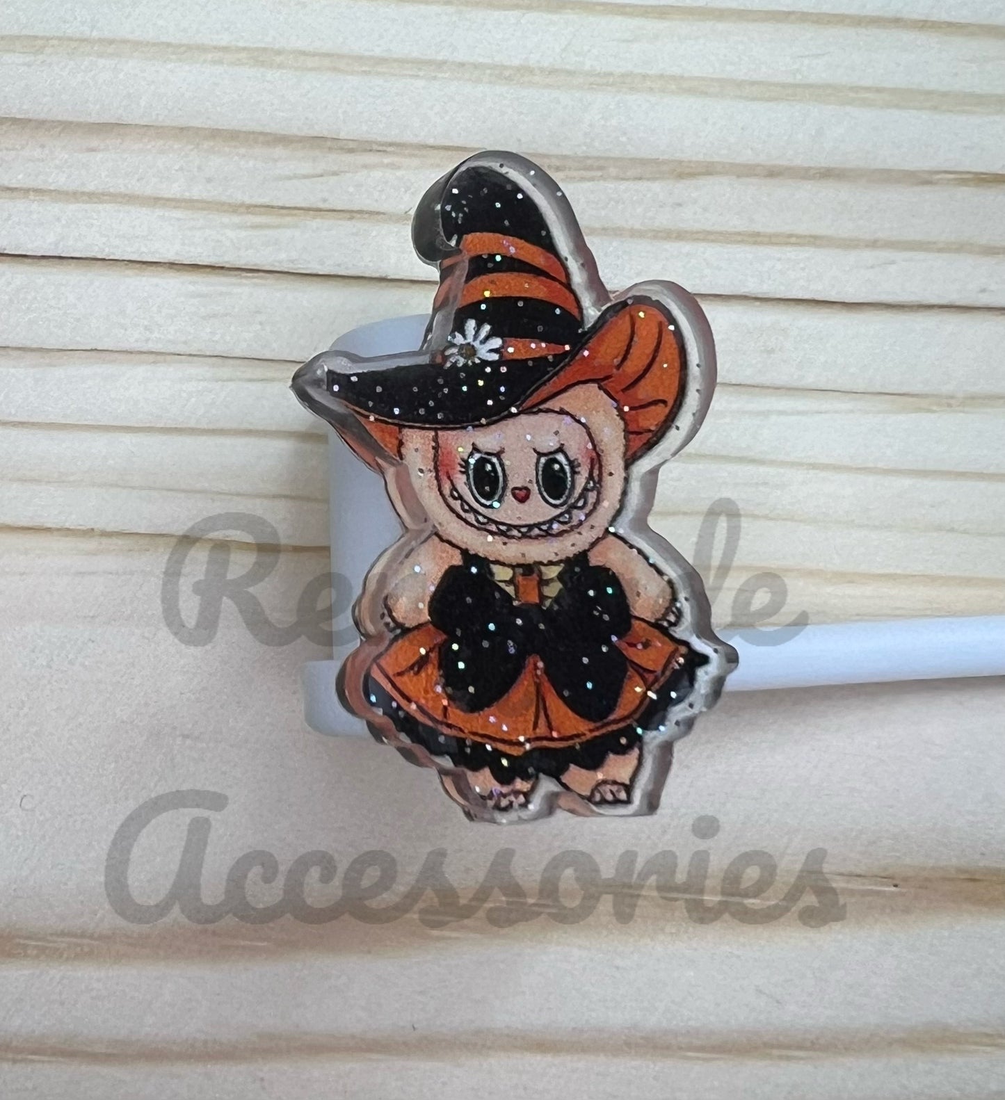 Straw Topper - Bubu Witch Pumpkin