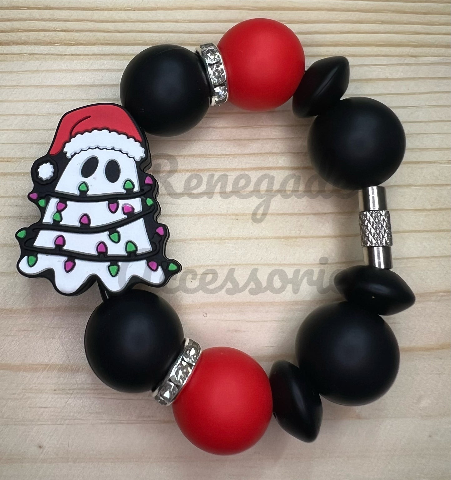 Silicone Charm - Ghost Christmas Lights