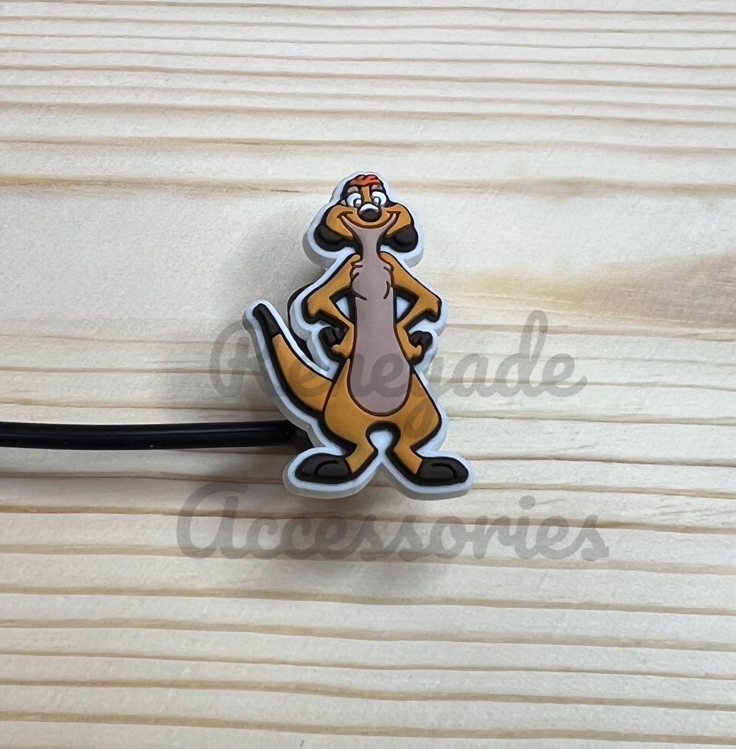 Straw Topper - Lion Character Meerkat