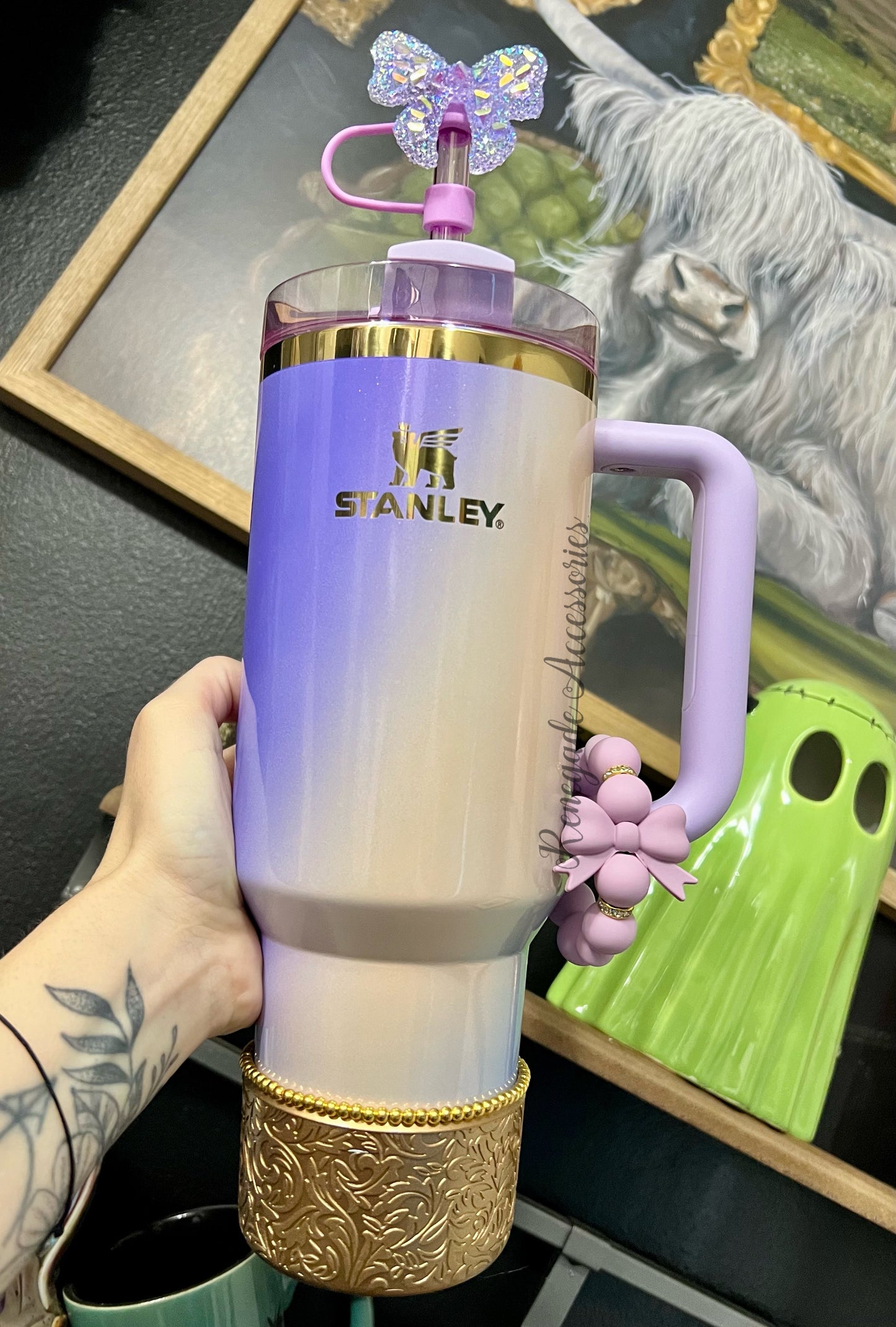 Silicone Charm - Purple Bow - Wicked