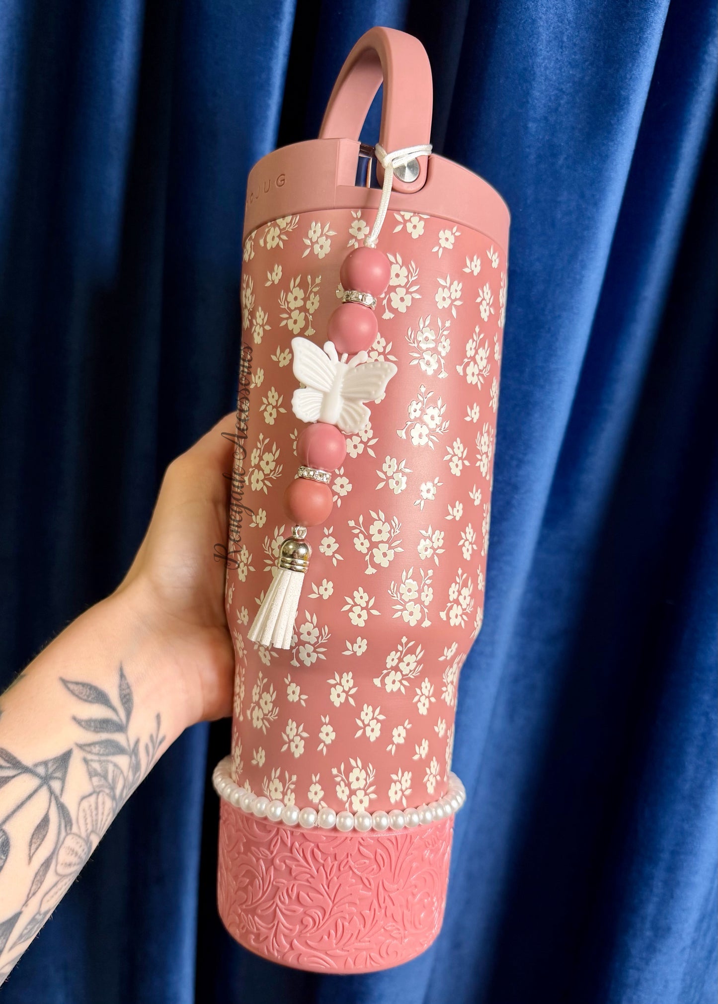 Bracelet Stack - Pearl - Mauve Meadows 🖤32 Oz HYDROJUG🖤