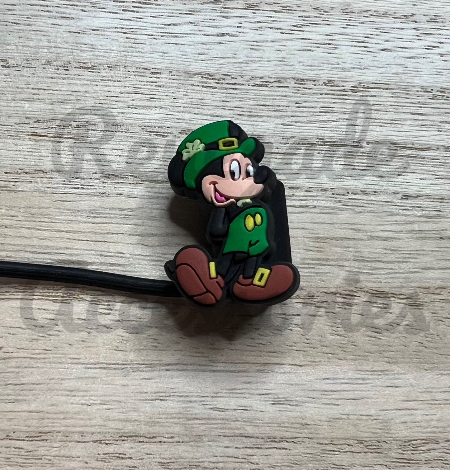 Straw Topper - Mouse Ears Boy St Pattys