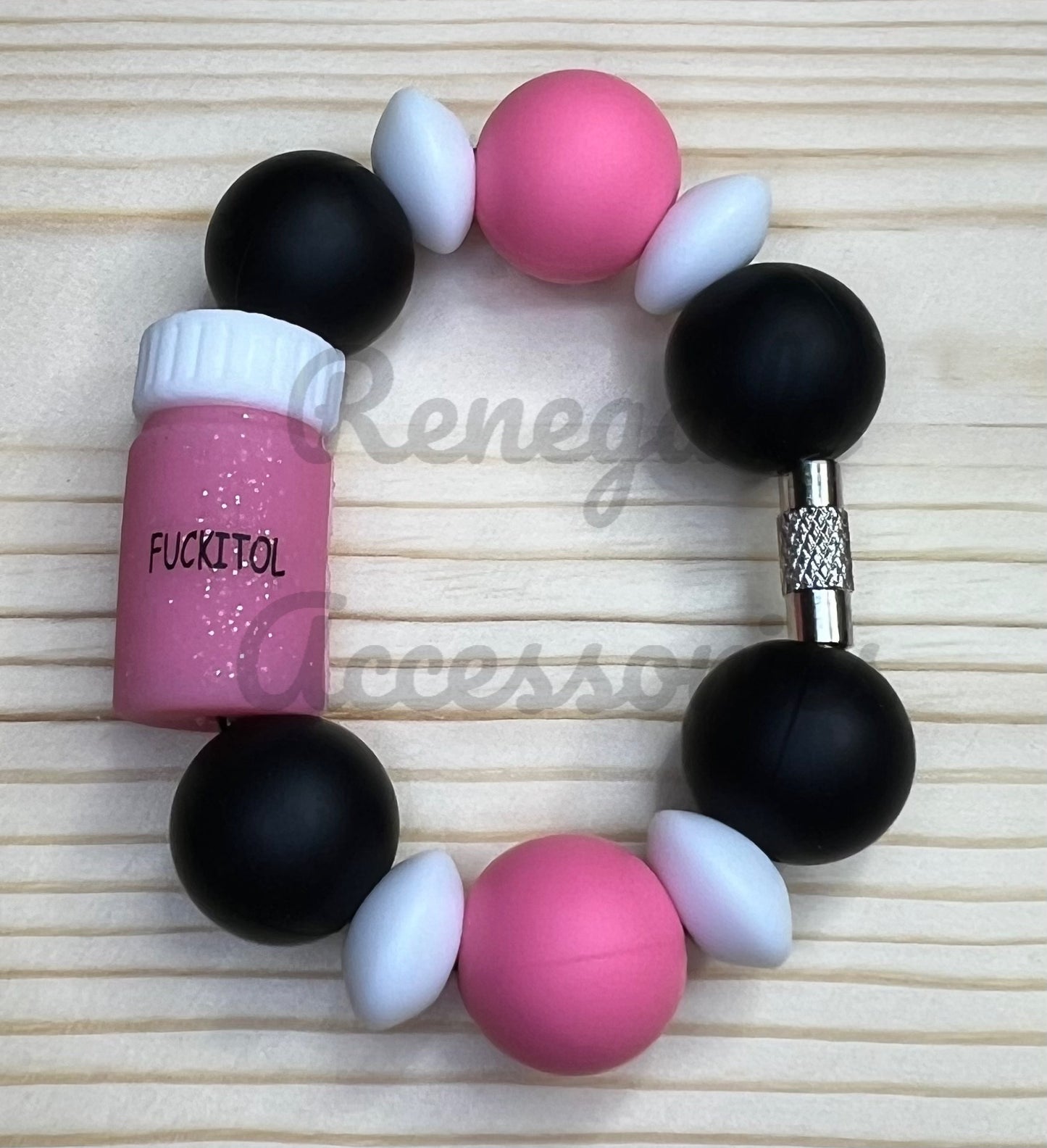 Silicone Charm - F**itol Pill Bottle