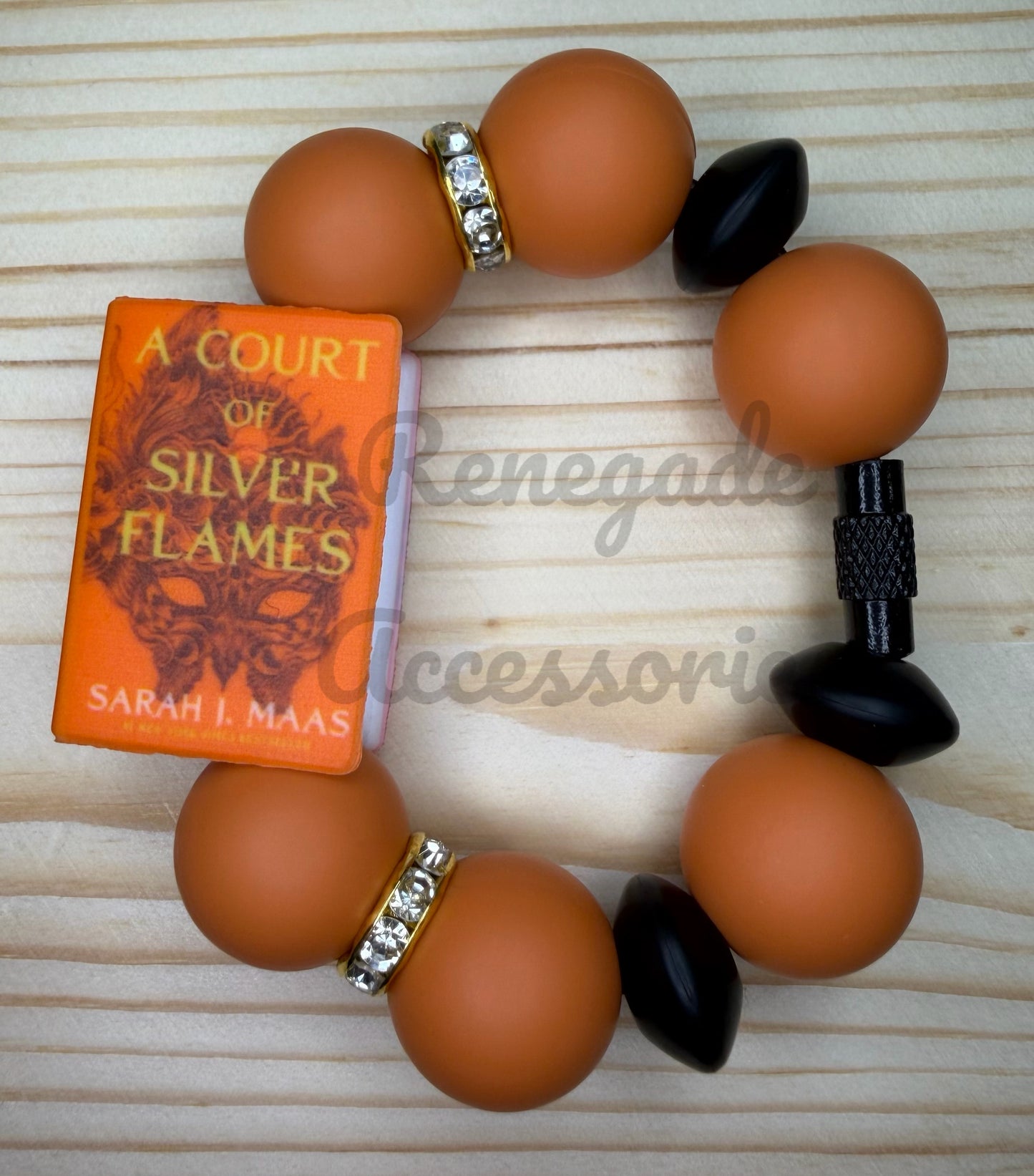 Silicone Charm - ACOTAR Silver Flames - Books