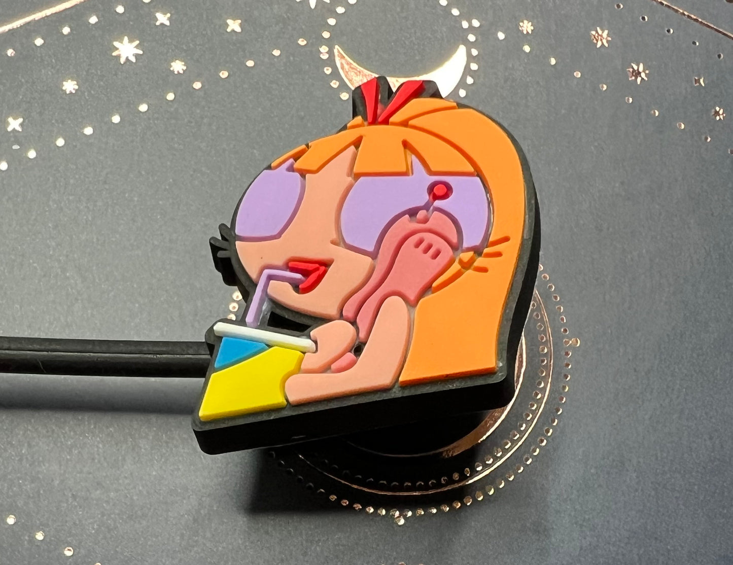 8MM Straw Topper - PPG Blossom Cartoon Character