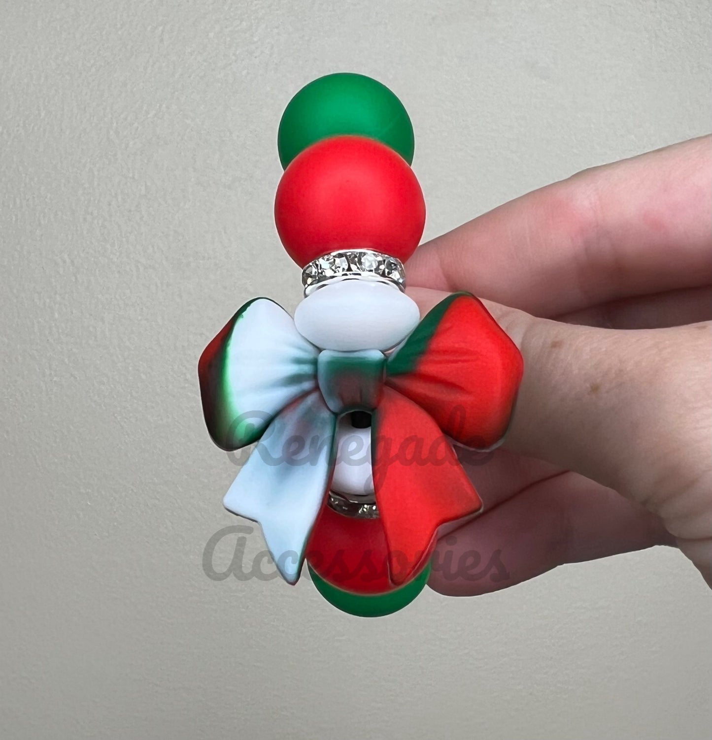 Silicone Charm - Swirl Bow