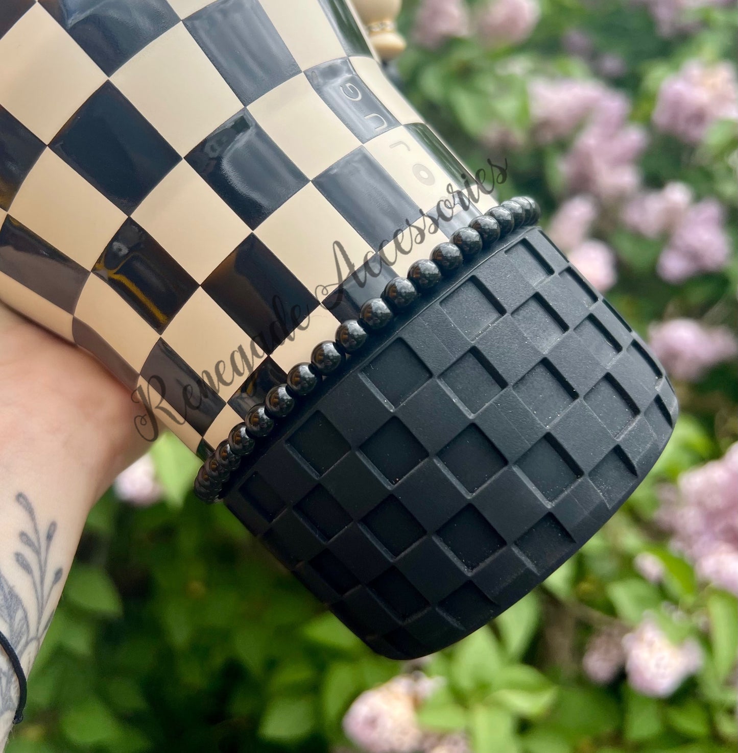 Tumbler Bracelet - Black - Aubrie Checkers - Hydrojug