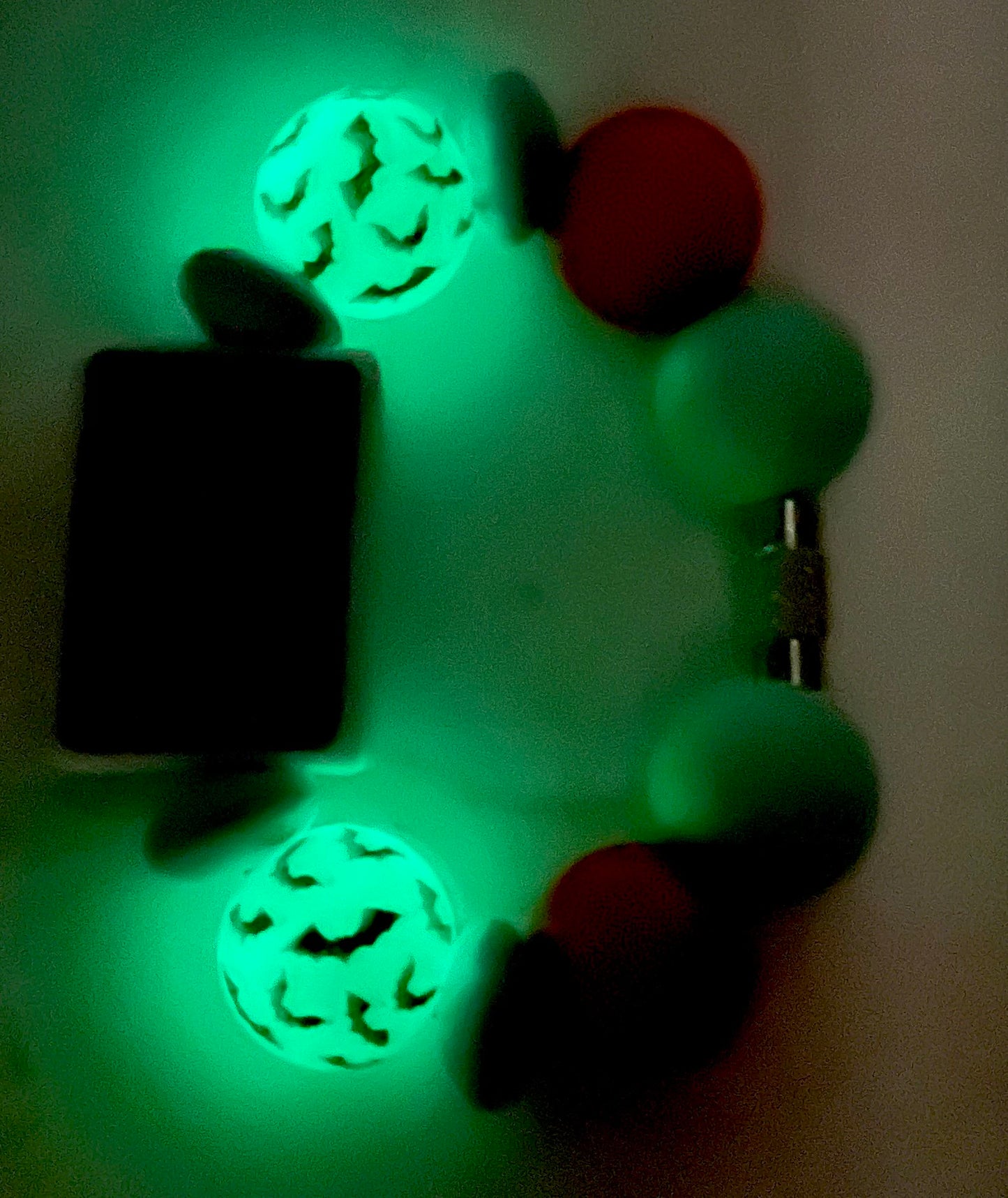 Silicone Charm - Tarot Mermaid Princess - Glow In The Dark Bat Beads - Character
