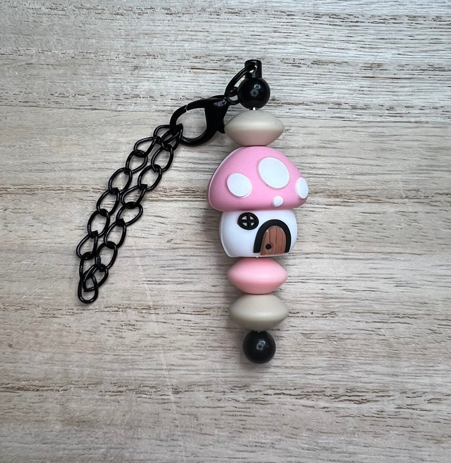 Silicone Charm - Mushroom House - Handle Or Straw Charm