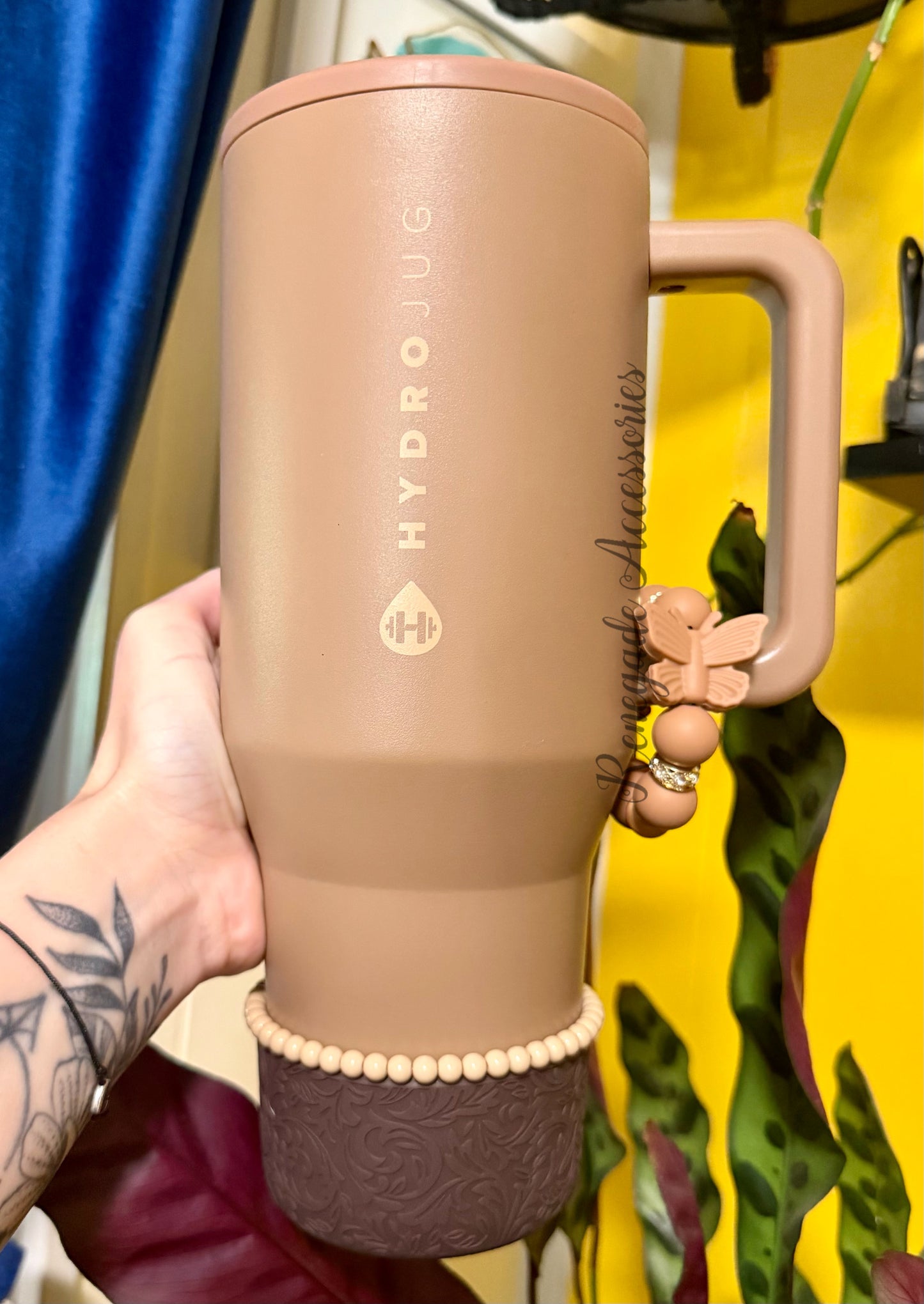 Silicone Charm - Brown Butterfly - Mocha