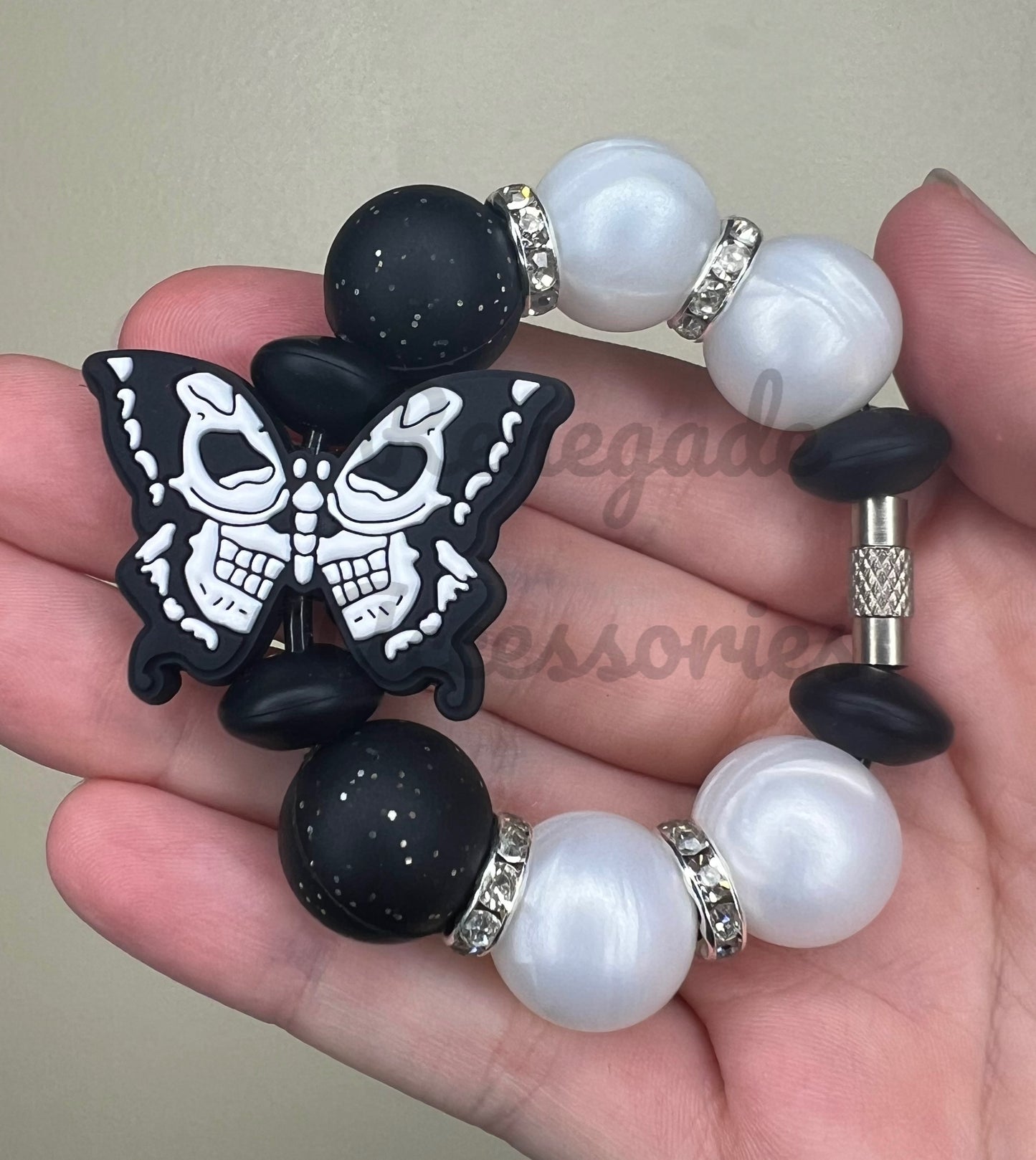 Silicone Charm - Butterfly Skull - Deadly Damask/Spellbound/Dead Serious ✨PREORDER - Read Description✨
