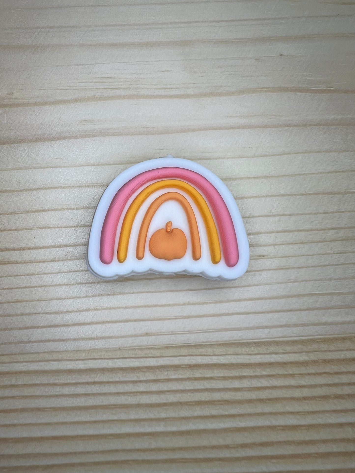 Focal Bead - Rainbow Pumpkin