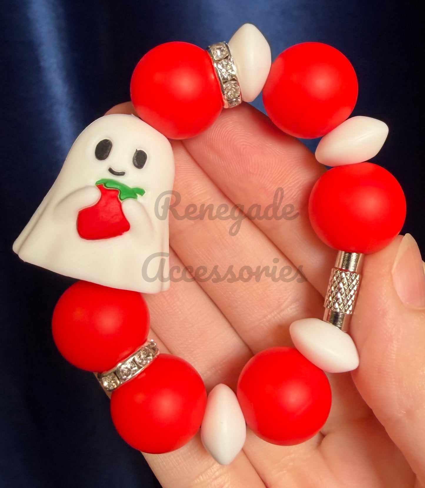 Silicone Charm - Strawberry Ghost