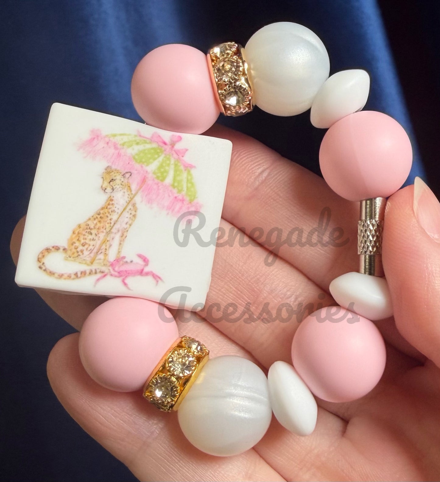Silicone Charm - Bougie Leopard