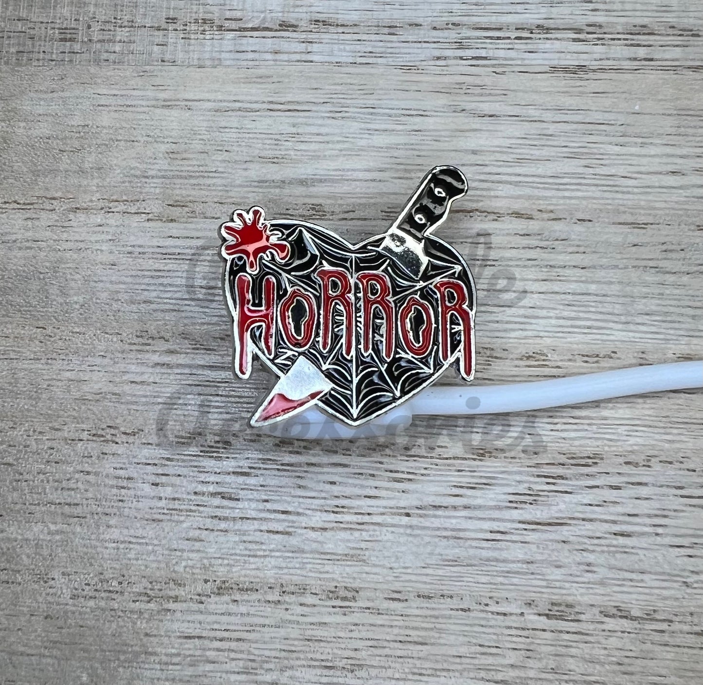 Straw Topper - Metal - Horror Heart