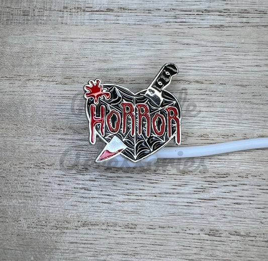 Straw Topper - Metal - Horror Heart