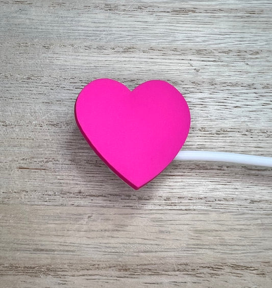 Straw Topper - Pink Heart
