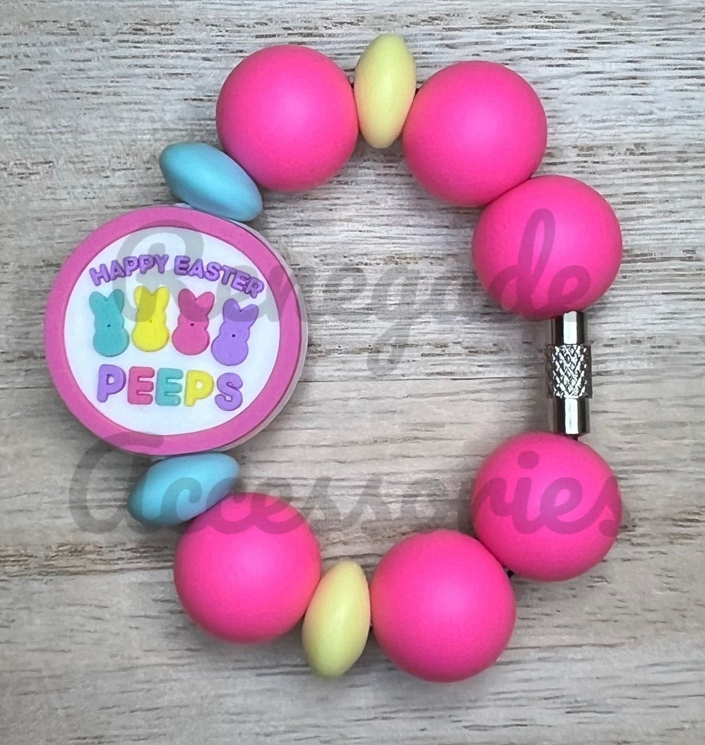Silicone Charm - Happy Easter Peeps