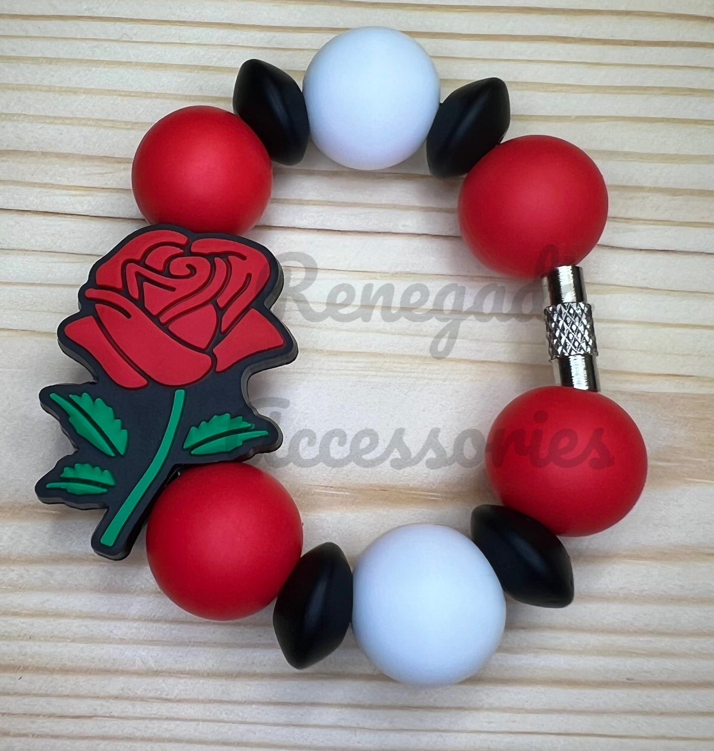 Silicone Charm - Rose