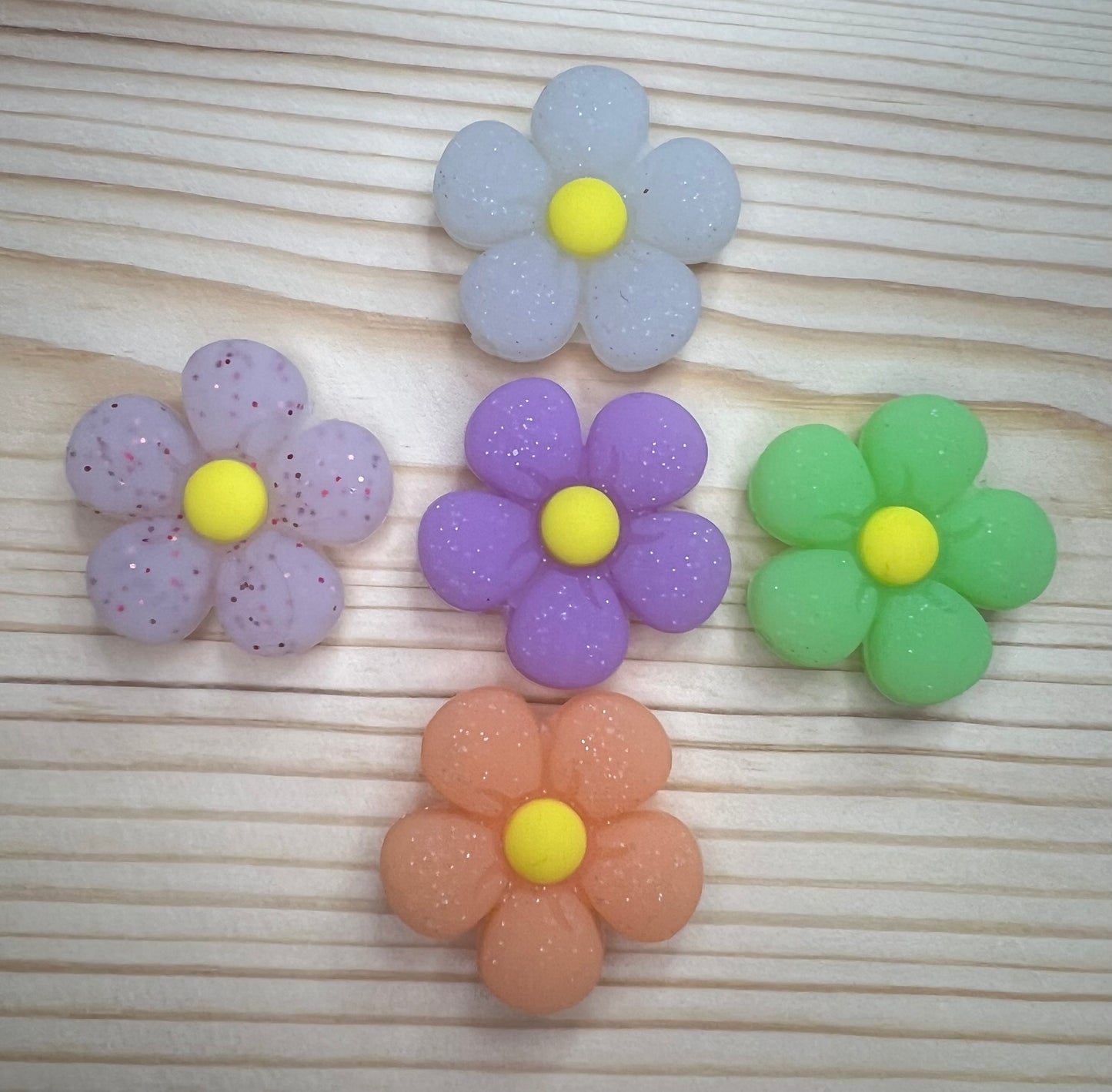 Focal Bead - Daisy (Set Of 5)