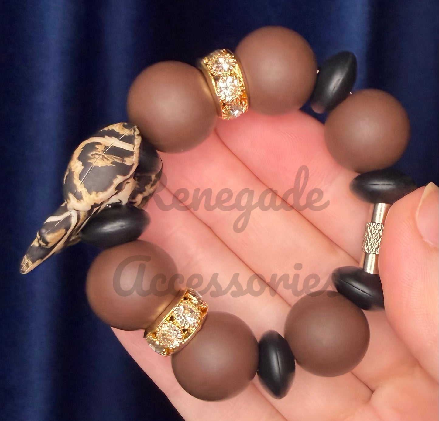 Silicone Charm - Leopard Bow - Brown Leopard