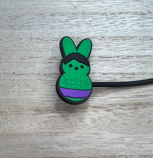 Straw Topper - Superhero Character Peep Bunny