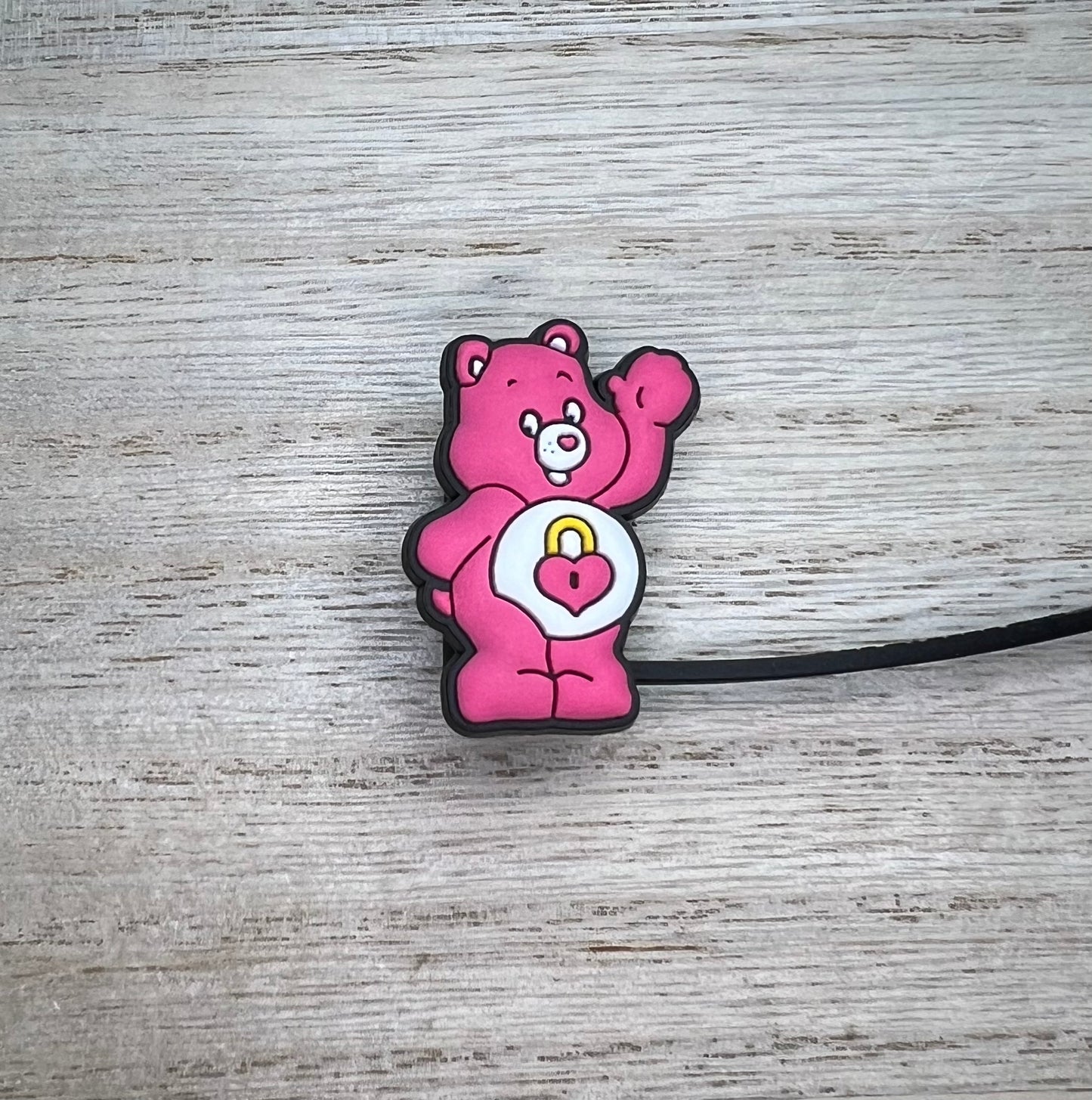 Straw Topper - Pink C Bear Character
