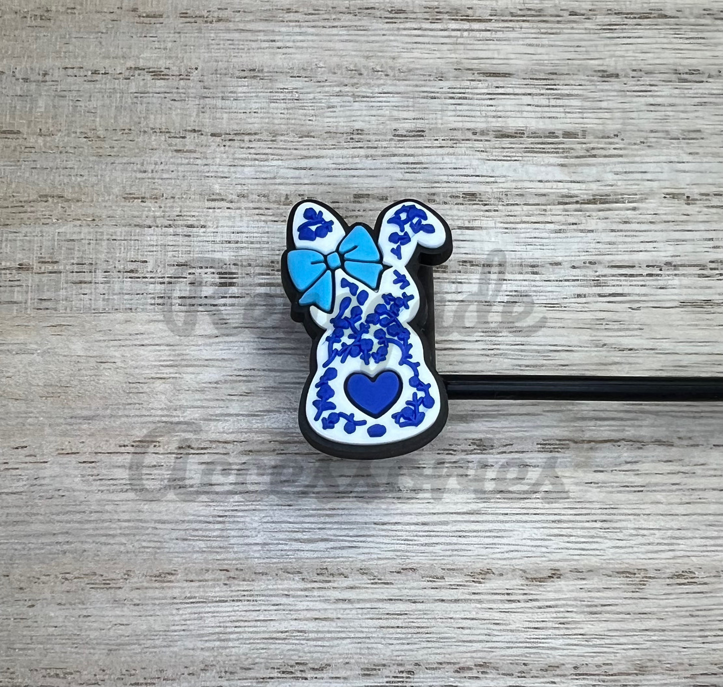 Straw Topper - Blue Bunny LSF
