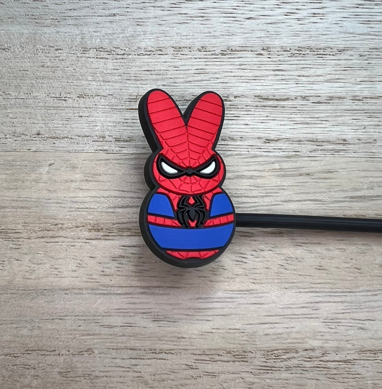 Straw Topper - Superhero Character Peep Bunny