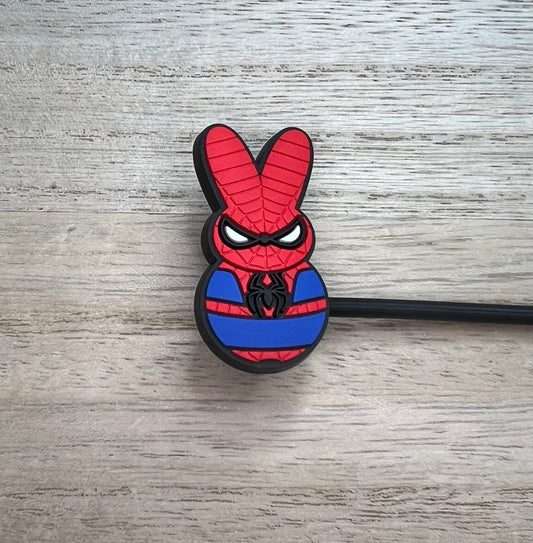 Straw Topper - Superhero Character Peep Bunny