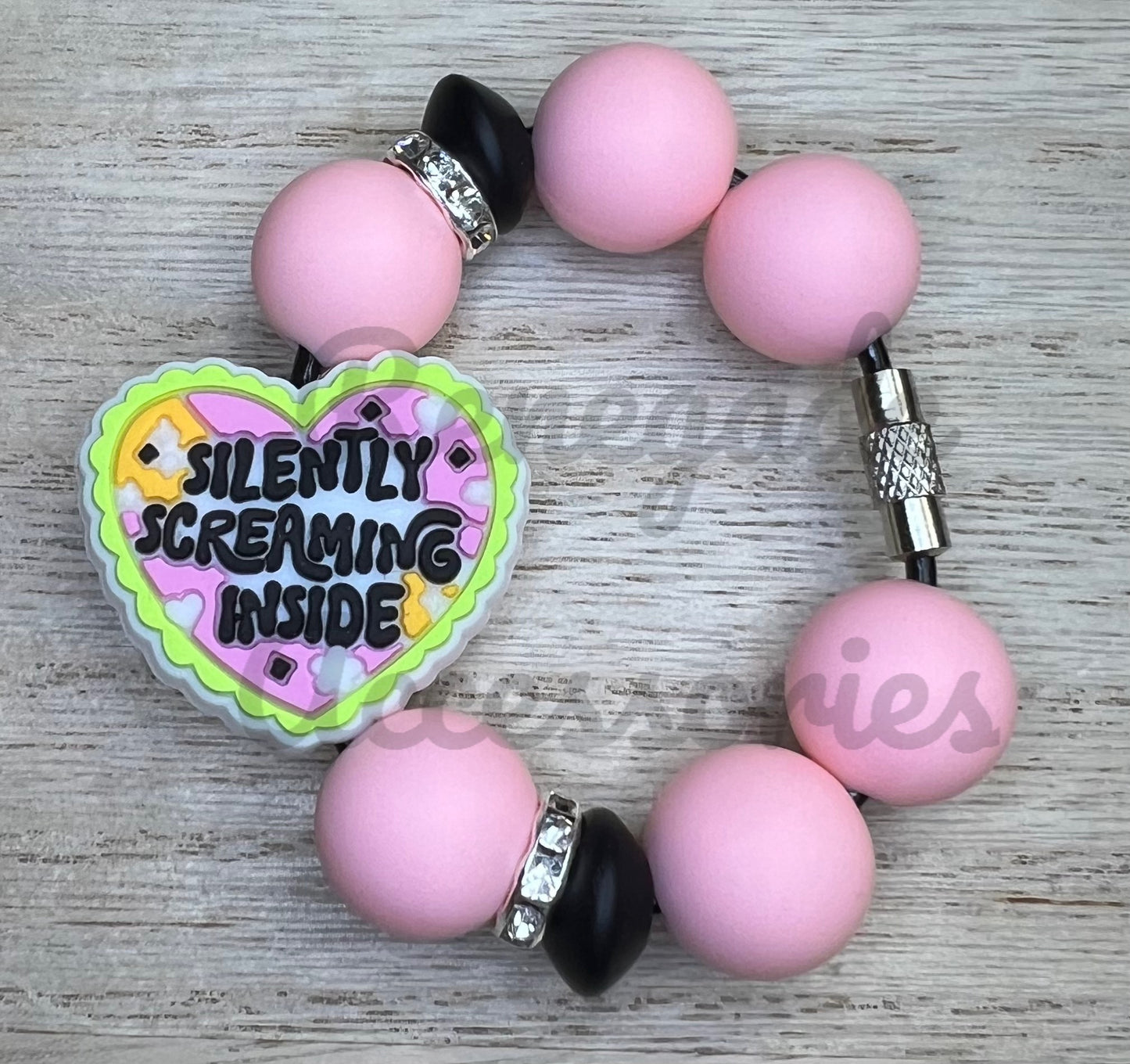 Silicone Charm - Silently Screaming Inside