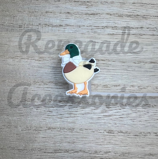 Straw Topper - Duck With Bow