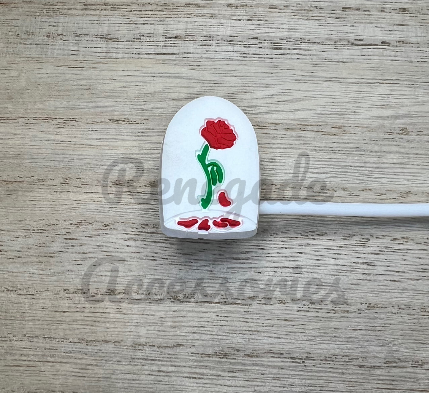Straw Topper - Beauty Princess Rose
