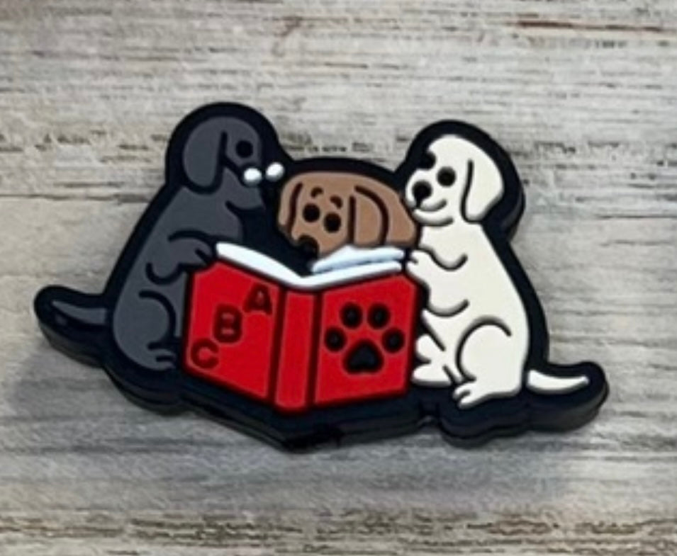 Focal Bead - Dog Reading