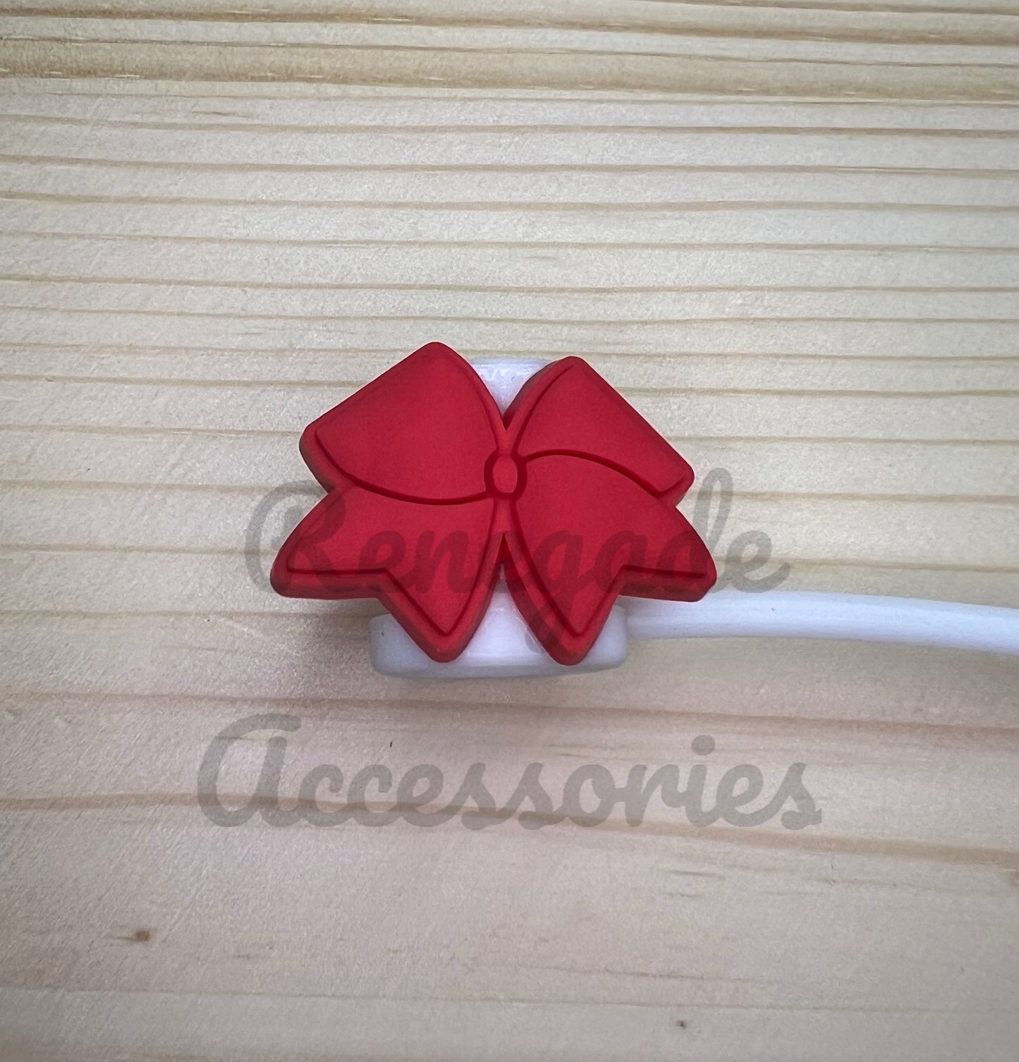 Straw Topper - Red Bow