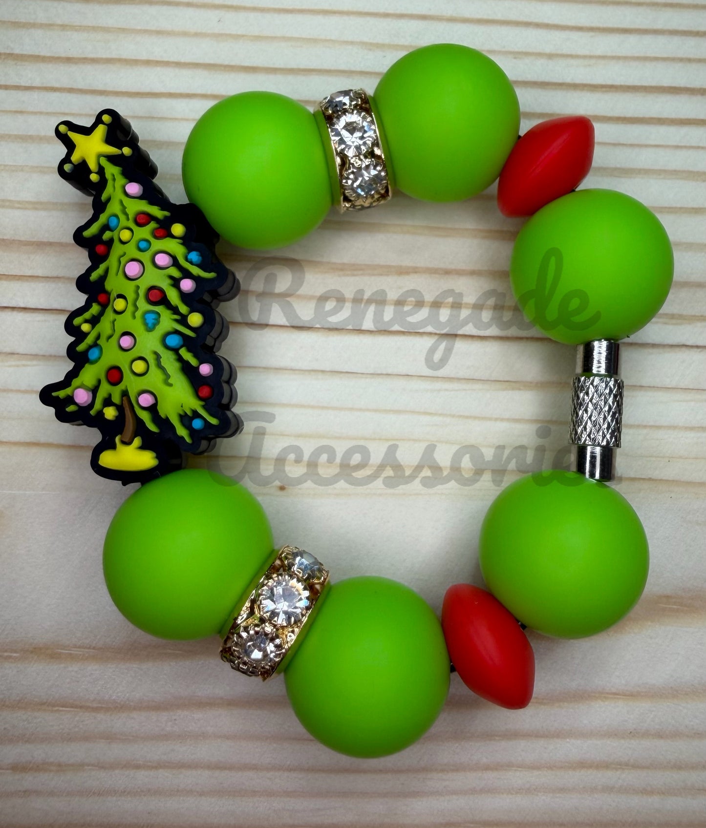 Silicone Charm - Christmas Green Guy Tree