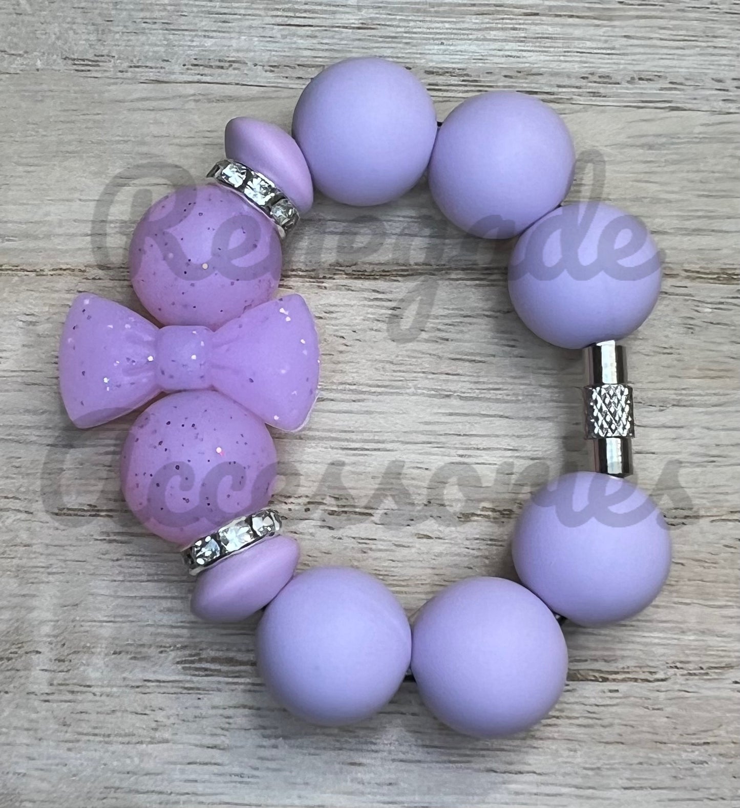 Silicone Charm - Purple Dainty Bow