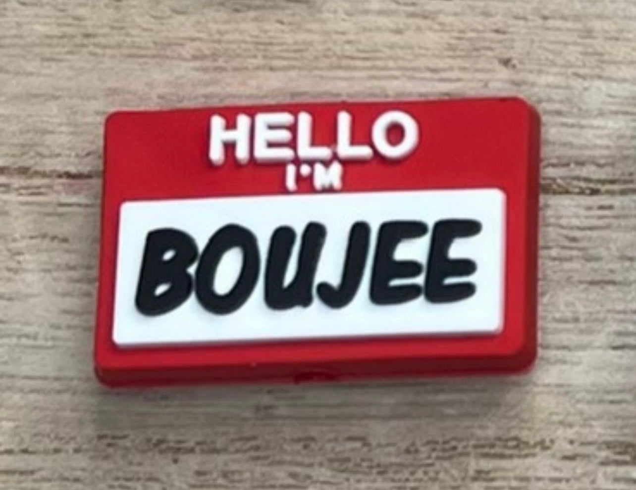 Focal Bead - Hello I’m Boujee Red