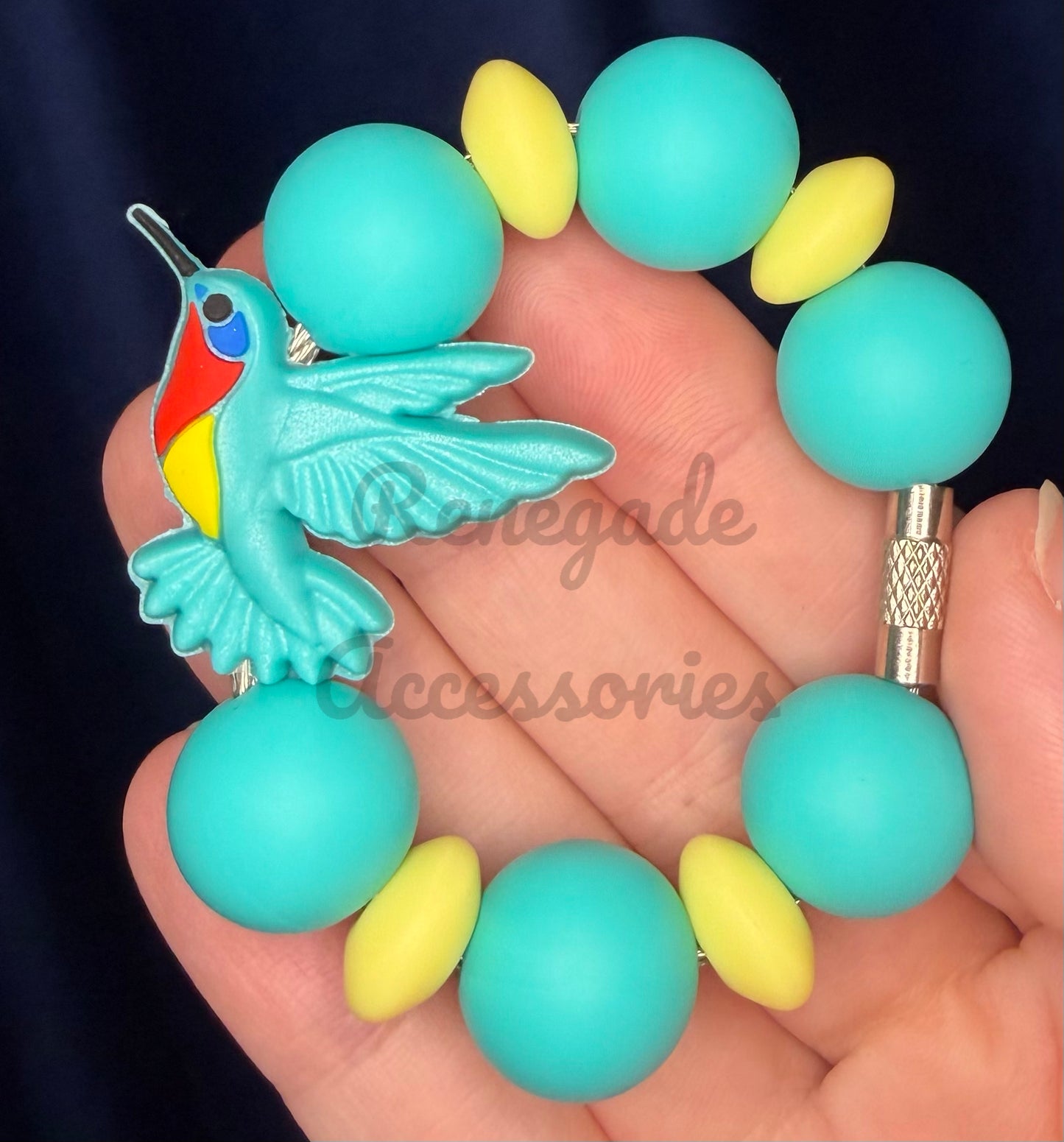 Silicone Charm - Hummingbird