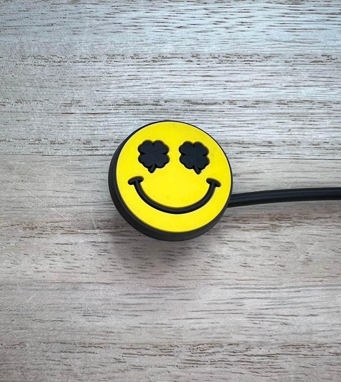 Straw Topper - Four Leaf Clover Smiley