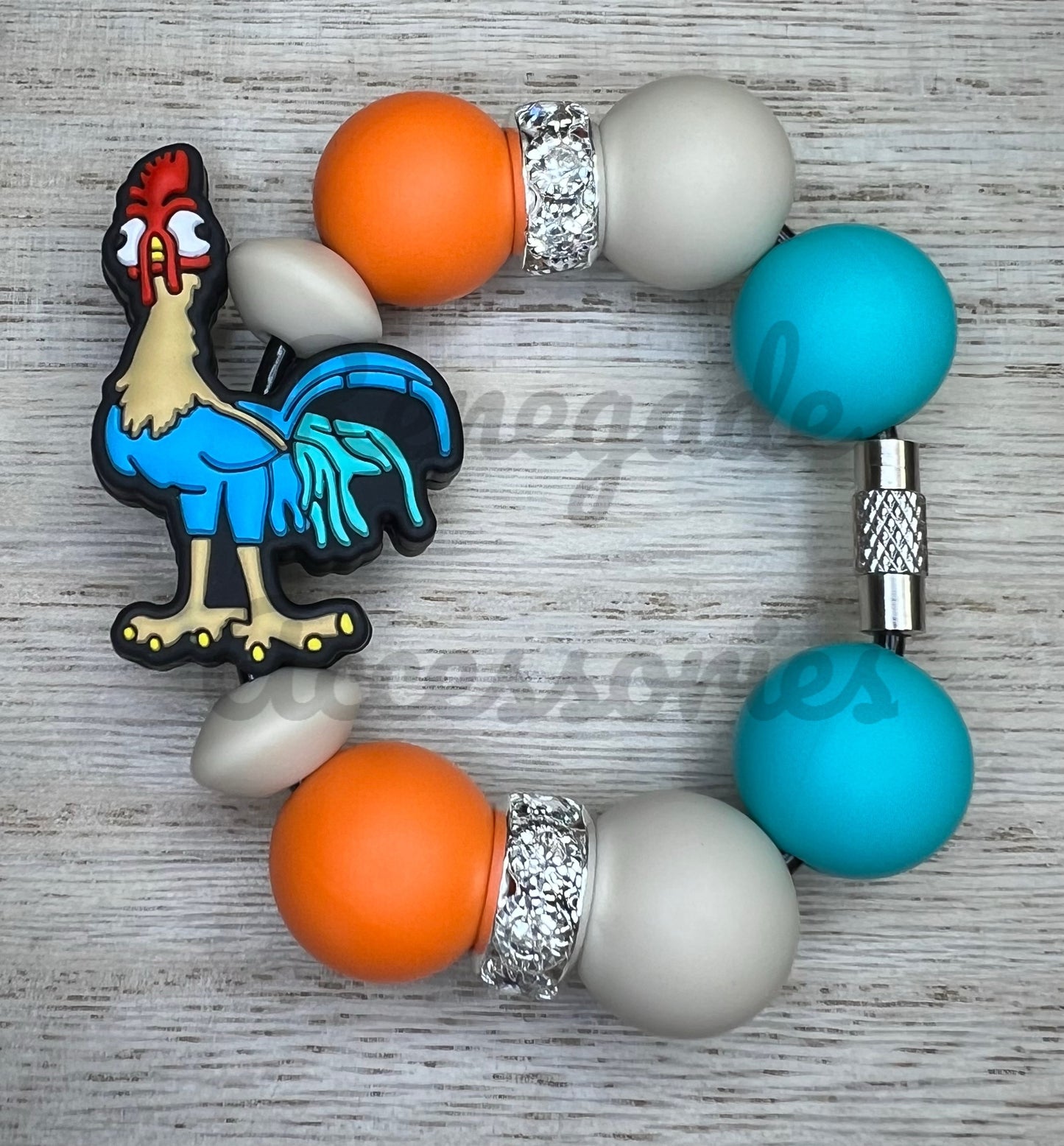 Silicone Charm - Island Character Chicken