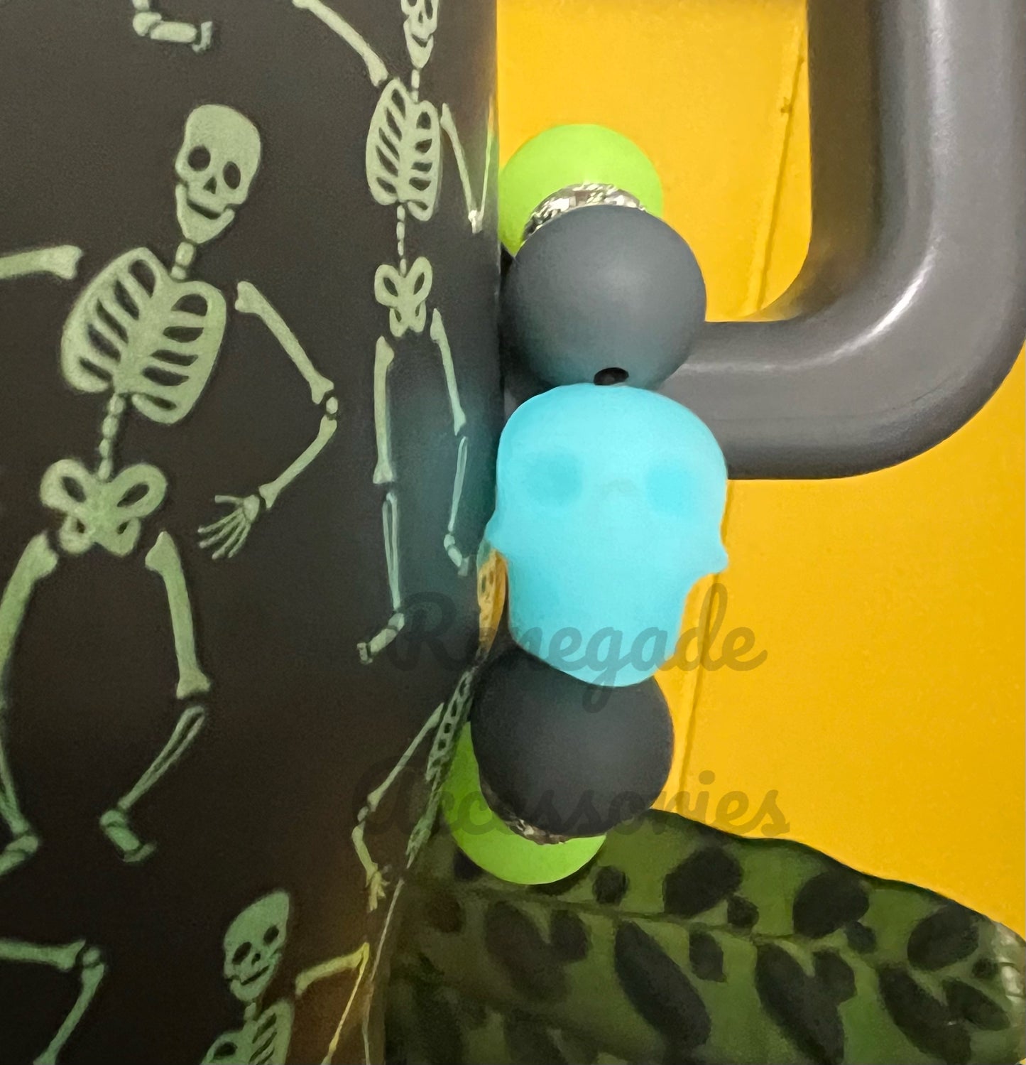 Silicone Charm - Glow In The Dark Skull - Dead Serious