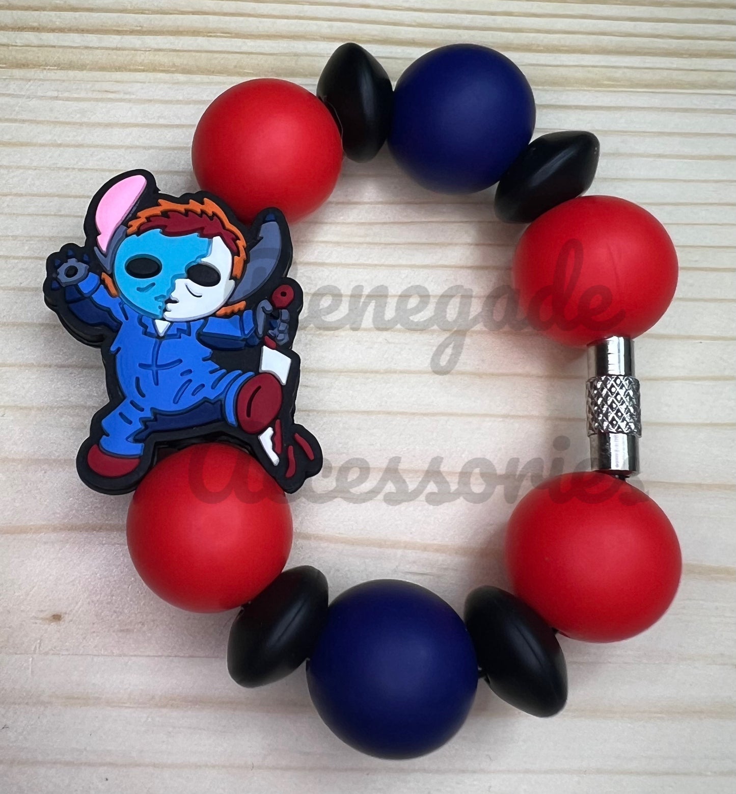 Silicone Charm - Blue Alien Michael