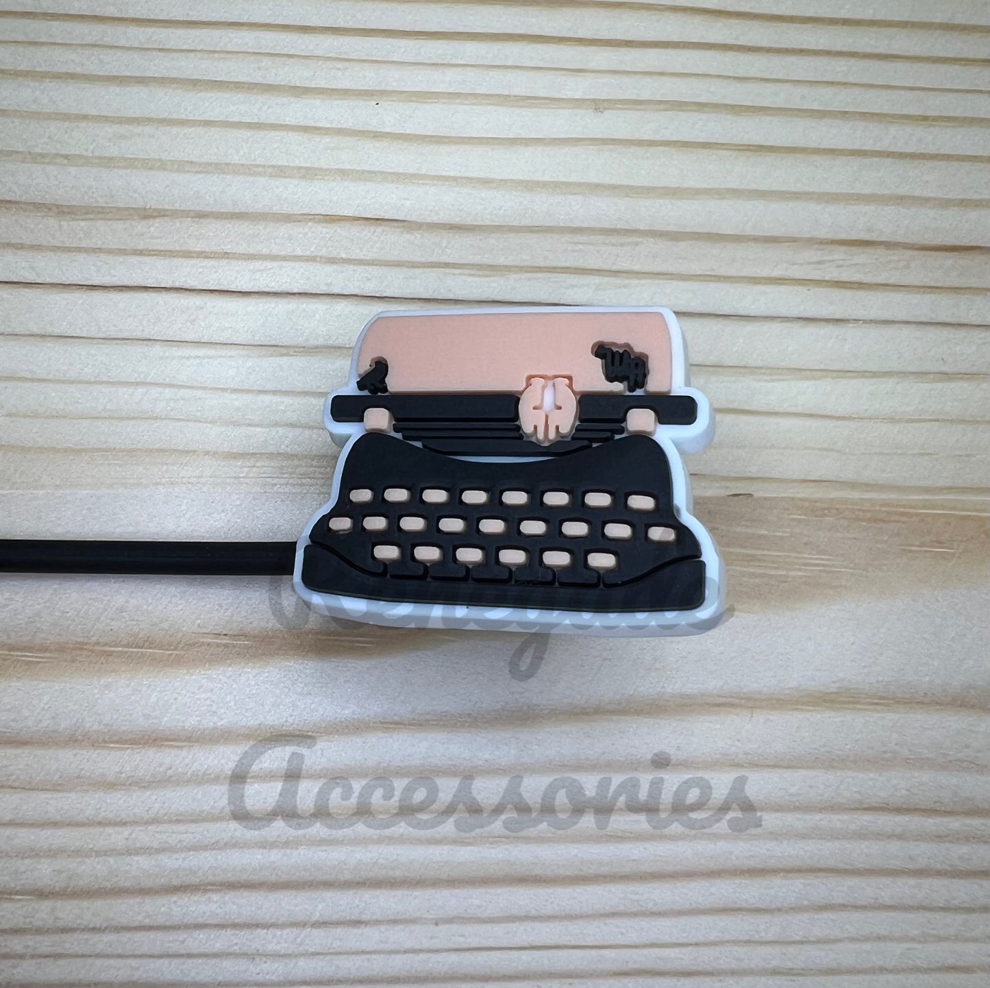 Straw Topper - Typewriter - Wednesday