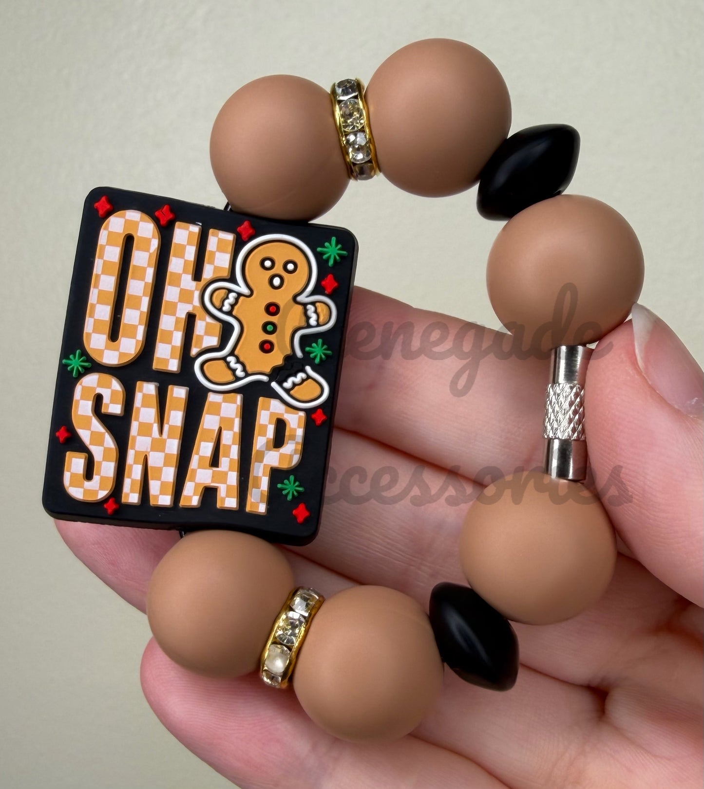 Silicone Charm - Oh Snap Gingerbread
